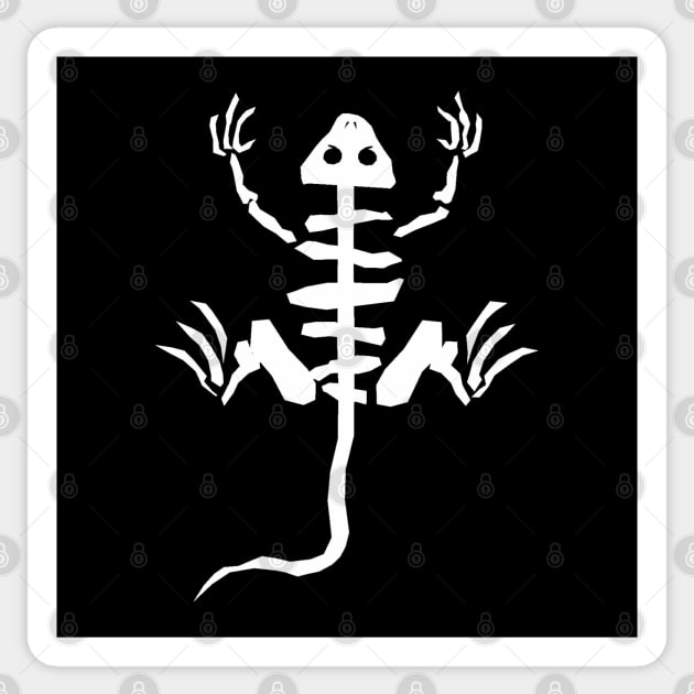 Cartoon Lizard Skeleton Bones Sticker by HolidayBug